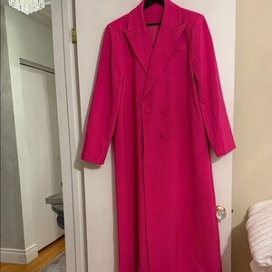 Vibrant Pink Long Coat